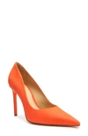 Schutz Women's Lou Pointed Toe High Heel Pumps In Flame Orange