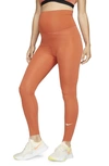 Nike Women's One (m) High-waisted Leggings (maternity) In Orange