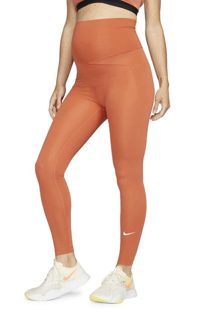 Nike Women's One (m) High-waisted Leggings (maternity) In Orange