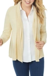 Foxcroft Open Front A-line Cardigan In Oatmeal