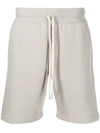 John Elliott Crimson Cotton Track Shorts In Concrete