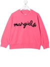 Mm6 Maison Margiela Teen Logo-print Crewneck Sweatshirt In Pink