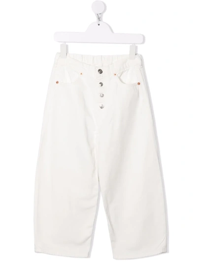 Mm6 Maison Margiela Kids Off-white Sweatpants Jeans