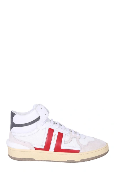 Lanvin Logo-patch Lace-up Sneakers In White