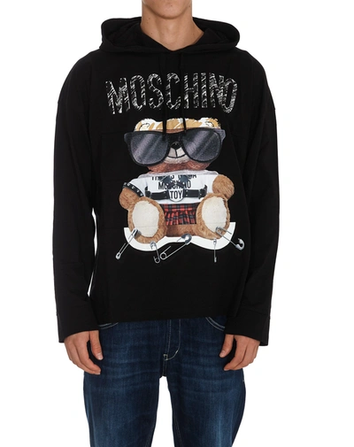 Moschino Teddy Bear Hoodie In Black
