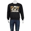 BOY LONDON BOY LONDON BLACK/GOLD REFLECTIVE COTTON SWEATSHIRT