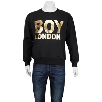 Boy London Black/gold Reflective Cotton Sweatshirt