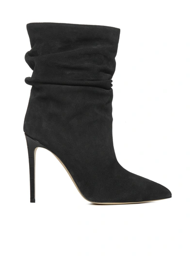 Paris Texas Slouchy Heeled Boots In Black