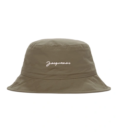 Jacquemus Khaki La Montagne 'le Bob Picchu' Bucket Hat In Green