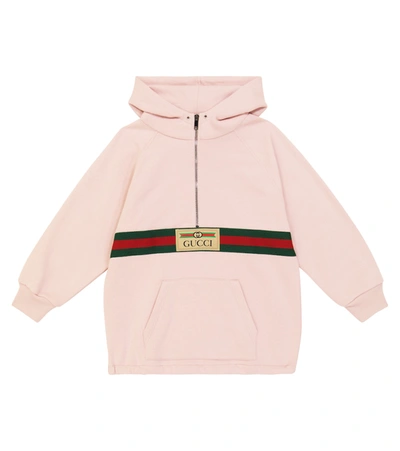 Gucci Girls Faded Rose/mc Kids Logo-embroidered Cotton Sweatshirt 8-12 Years 8 Years In Pink