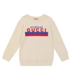 Gucci Kids' Logo-print Cotton-jersey Sweatshirt 4-10 Years In Neutrals