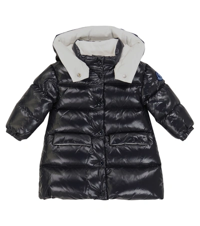 Moncler Quilted Down Jacket In Blue