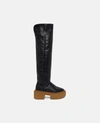 Stella Mccartney Black Emilie Over-the-knee Boots In Black