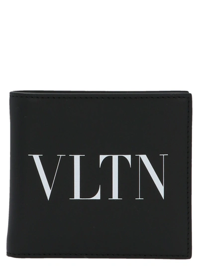 Valentino Garavani Valentino Vltn Print Bifold Wallet In Black