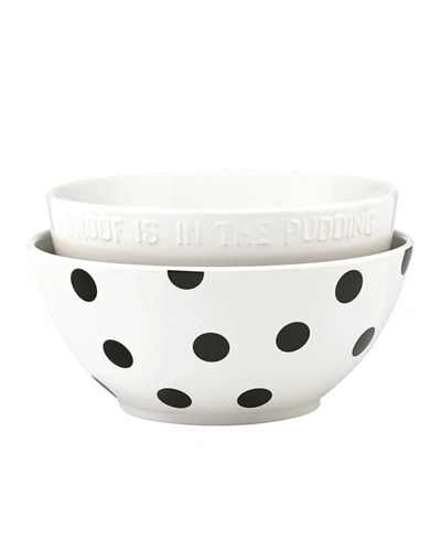 Kate Spade Scatter Dot Mixing Bowls, Set Of Two In White