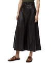 LOEWE BELTED PAPERBAG LEATHER CULOTTE TROUSERS,PROD242100126