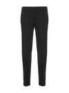 Prada Light Stretch Techno Fabric Trousers In Black