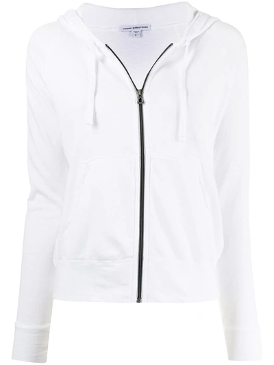 James Perse French Cotton-terry Hoodie In White
