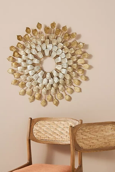 Anthropologie Charlotte Capiz Wall Art In Gold