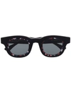 Thierry Lasry Marbled-effect Sunglasses In Black