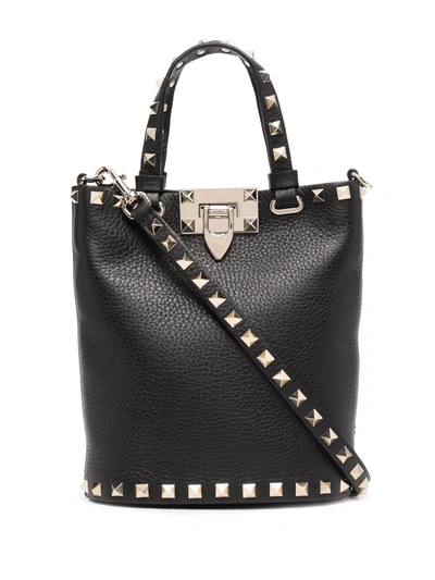 Valentino Garavani Rockstud Tote Bag In Black