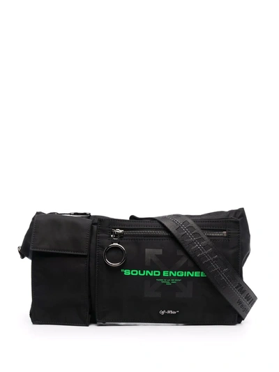Off-white X Pioneer Arrows-motif Belt Bag In Black