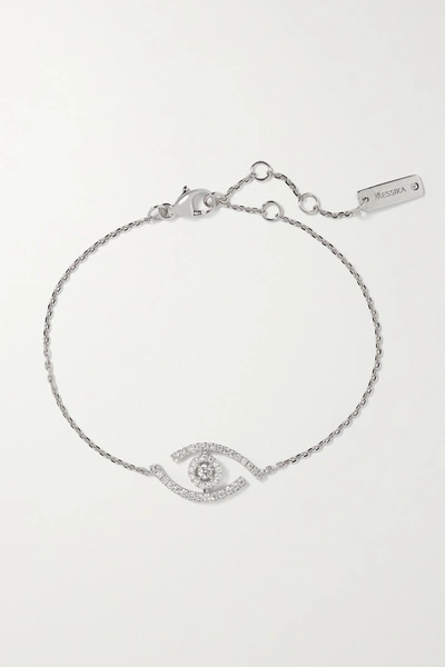Messika Women's Lucky Eye 18k White Gold & Pavé Diamond Bracelet