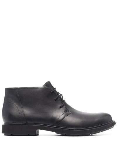 Camper Neuman Lace-up Leather Boots In Black