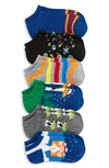 Tucker + Tate Kids' Assorted 6-pack Lowcut Socks In Glow Space Dino Pack