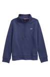 Vineyard Vines Kids' Exclusive Half Zip Pullover In Deep Bay