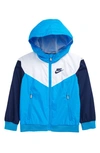 Nike Kids' Windrunner Water Resistant Hooded Jacket In Blue Hero