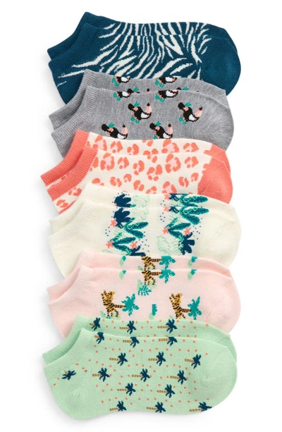 Tucker + Tate Kids' Assorted 6-pack Low Cut Socks In Jungle Print Pack