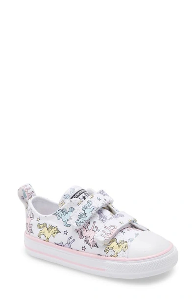 Converse Kids' Chuck Taylor(r) All Star(r) 2v Sneaker In White/ Multi/ Cherry Blossom