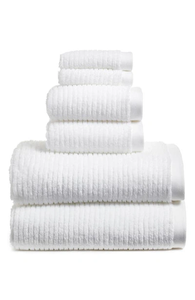 Nordstrom 6-piece Hydro Organic Cotton Blend Bath Towel, Hand Towel & Washcloth Set In White