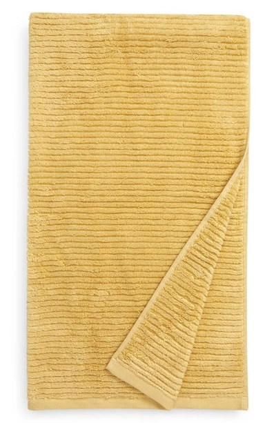 Nordstrom Hydro Ribbed Organic Cotton Blend Bath Towel In Yellow Cocoon