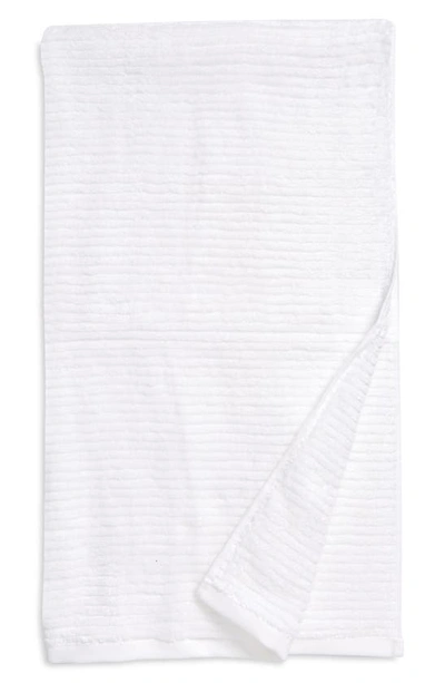 Nordstrom Hydro Ribbed Organic Cotton Blend Bath Towel In White