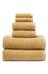 Nordstrom 6-piece Hydro Organic Cotton Blend Bath Towel, Hand Towel & Washcloth Set In Yellow Cocoon