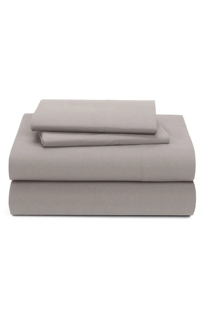 Nordstrom At Home Percale Sheet Set In Grey Taupe
