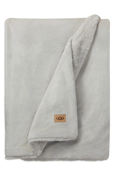 Ugg Coastline Plush Throw Blanket In Stone