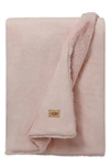 Ugg Coastline Plush Throw Blanket In Rose Tint