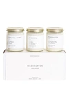 Brooklyn Candle Studio Set Of 3 Scented Candle Gift Set In Meditation