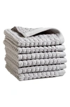 Dkny 6-pack Cotton Washcloths In Grey