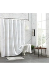 Dkny Chenille Stripe Shower Curtain In White