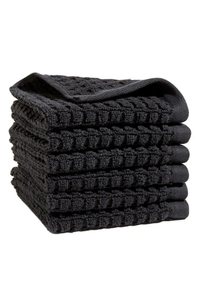DKNY DKNY QUICK DRY 6-PACK COTTON WASHCLOTHS,3OD011005S2