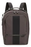 Tumi Bradner Nylon Tricot Laptop Backpack In Grey/ Black Stripe