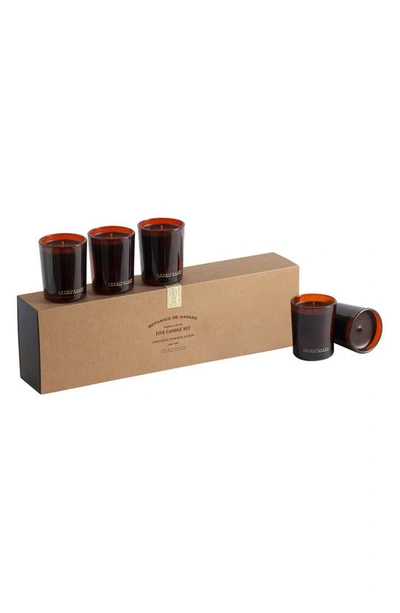 Archipelago Botanicals Botanico De Havana 5-piece Votive Candle Set In Brown
