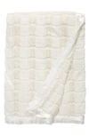 Giraffe At Home Luxe Waterfall Throw Blanket In Cream