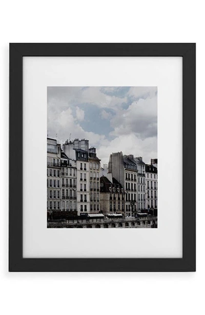 Deny Designs Parisian Rooftops Framed Wall Art In Black Frame 13x19