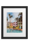 Deny Designs Palm Springs Pool Day Vii Framed Art Print In Black Frame 24x36