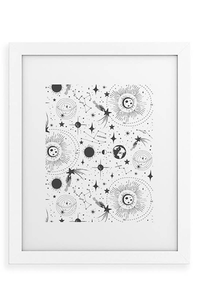 Deny Designs Solar System Framed Art Print In White Frame 16x20